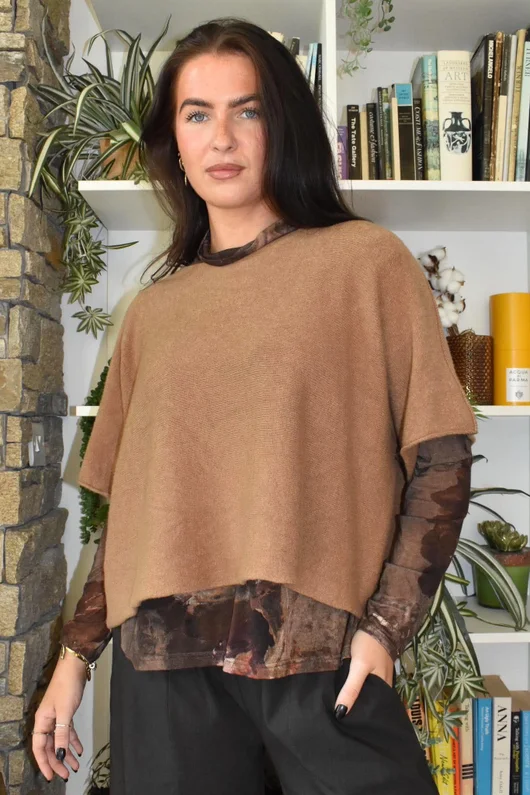 Tiby Cashmere Touch Layering Top Baroque Country Bloom Earth